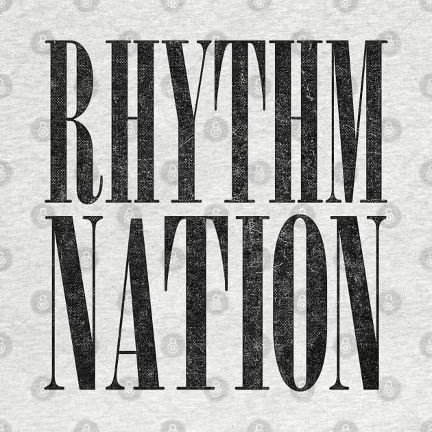 Rhythm Nation /// 80s Aesthetic Typography Design by DankFutura